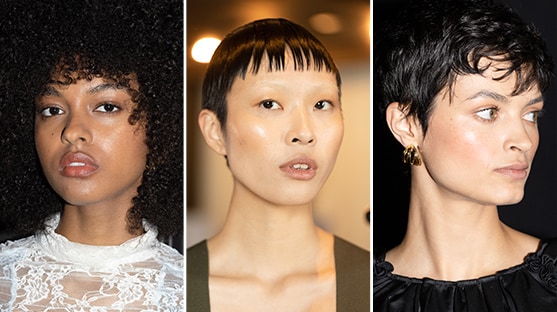 photos of models at the anOnlychild New York Fashion Week show with Estee Lauder